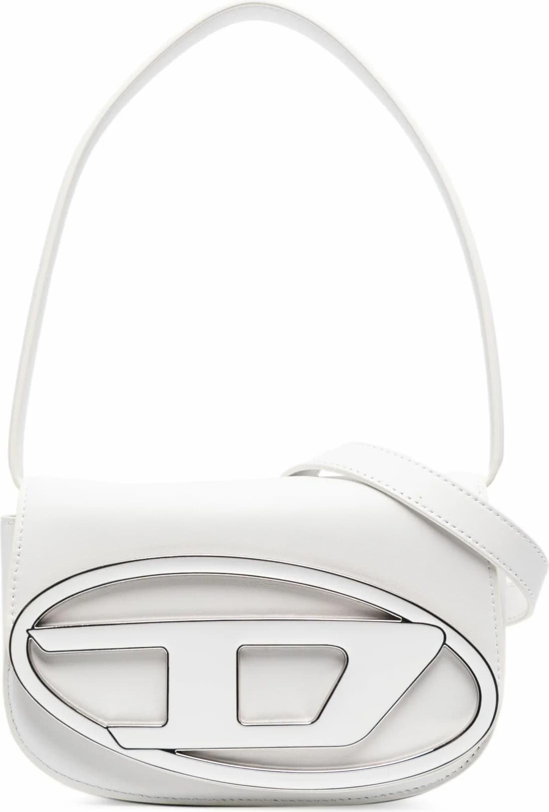 Sac à main Diesel 1DR Medium sac iconique en cuir blanc à bandoulière
