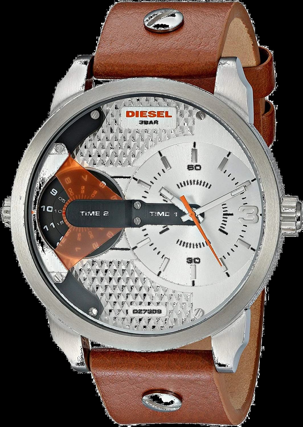 Montre Homme Diesel DZ7309 Bracelet Cuir Noir et Cadran Multi-Affichage