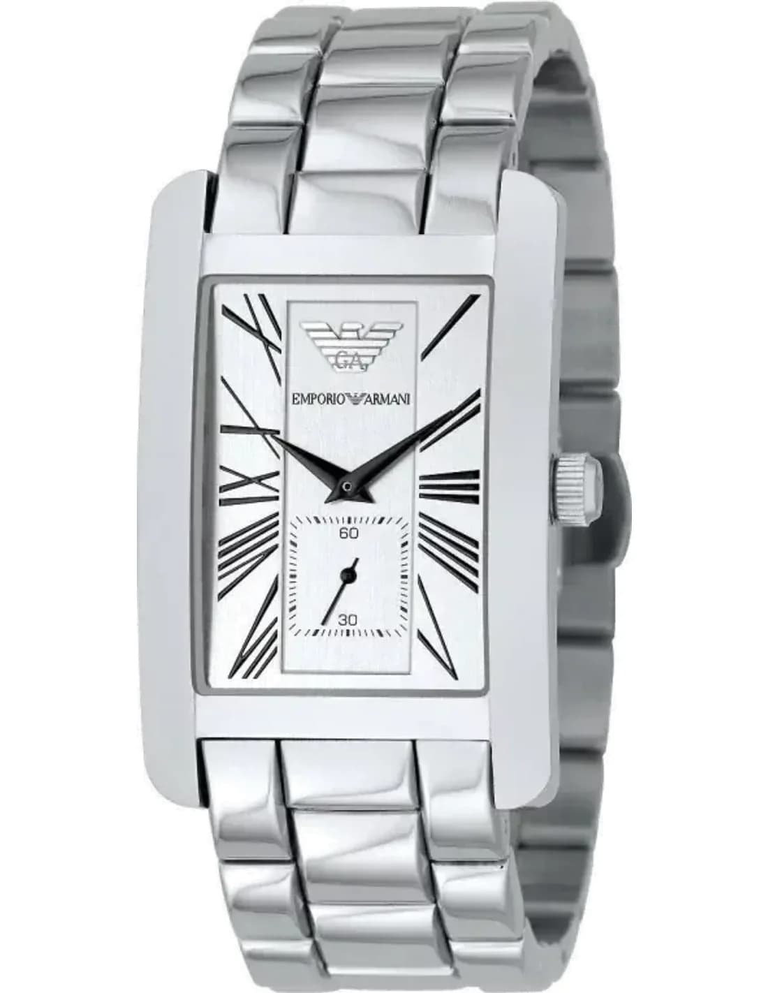 Montre Emporio Armani AR0145 Rectangulaire en Acier Inoxydable