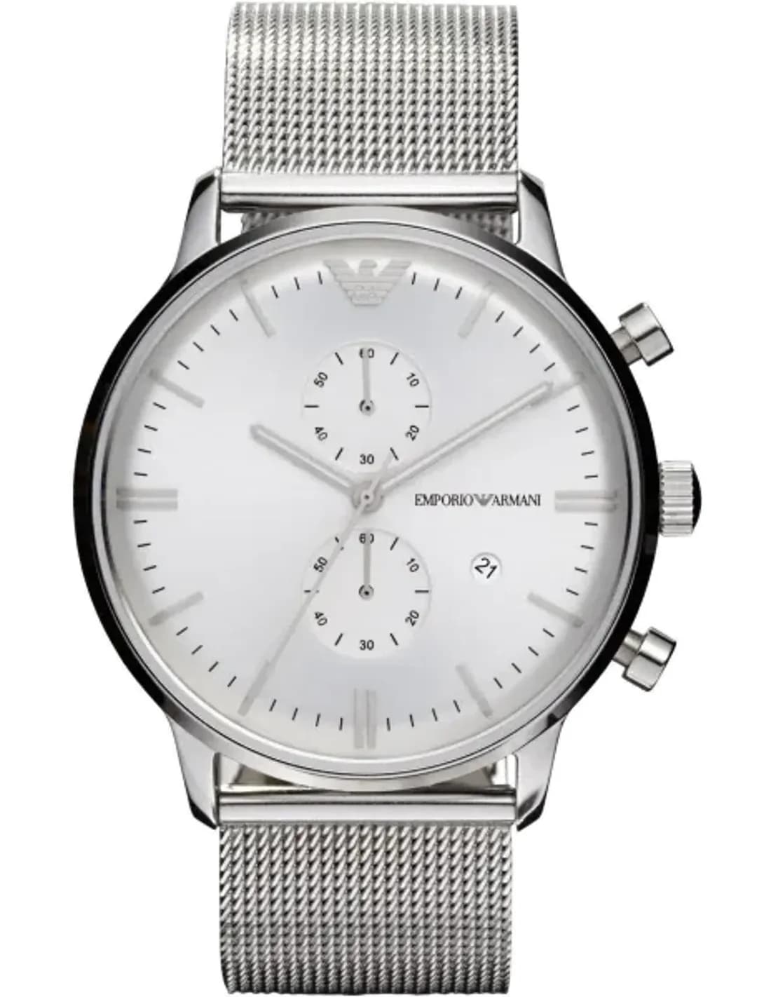 Montre Homme Emporio Armani AR0390 bracelet maille milanaise en acier