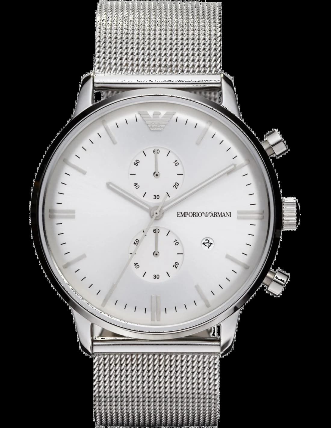 Montre Homme Emporio Armani AR0390 bracelet maille milanaise en acier