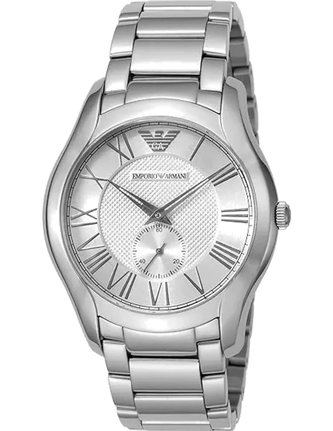 Emporio Armani AR11084 Polished Steel and Black Dial Watch