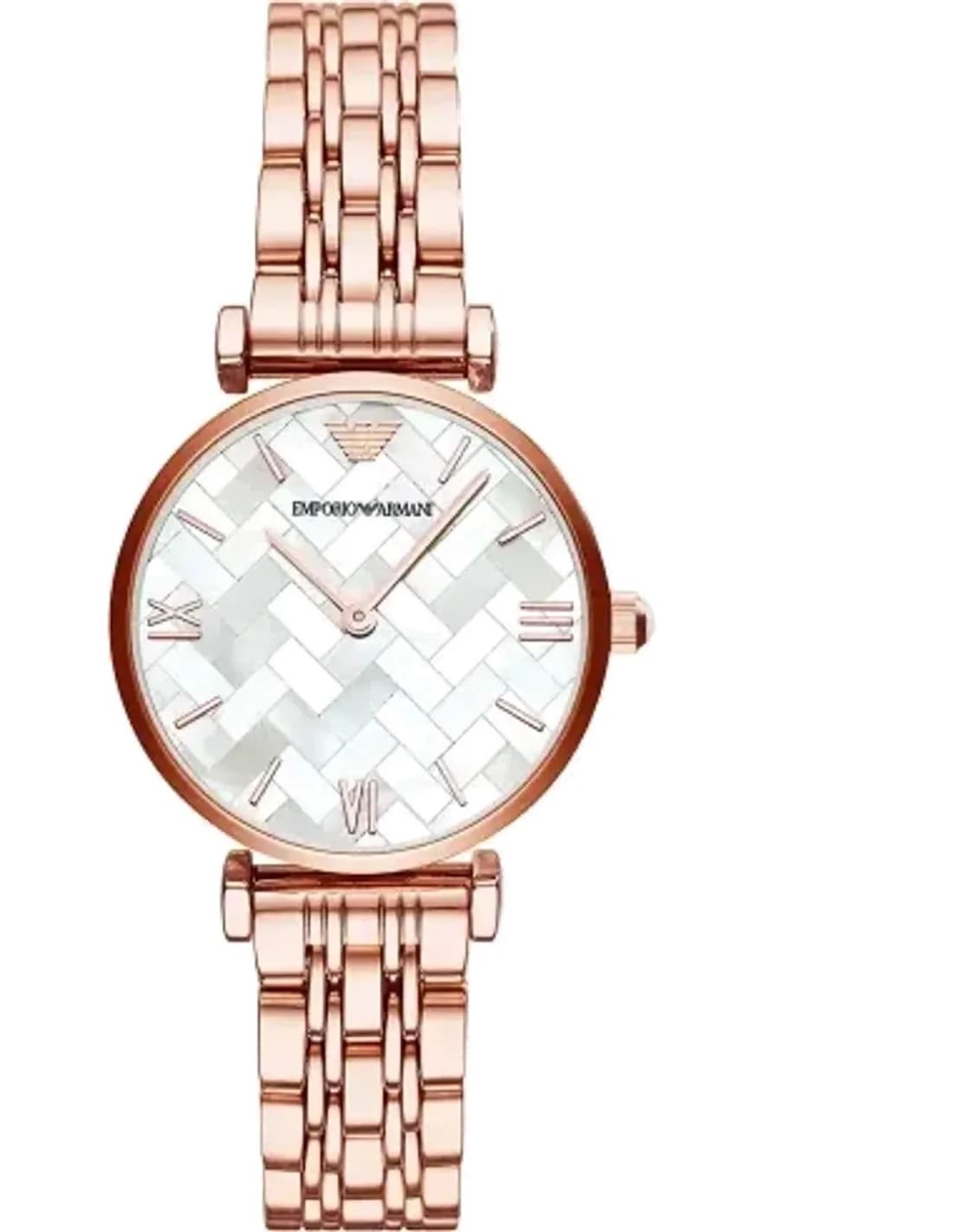 Montre Femme Emporio Armani AR11110 Gianni T-Bar en Acier et Cuir Noir