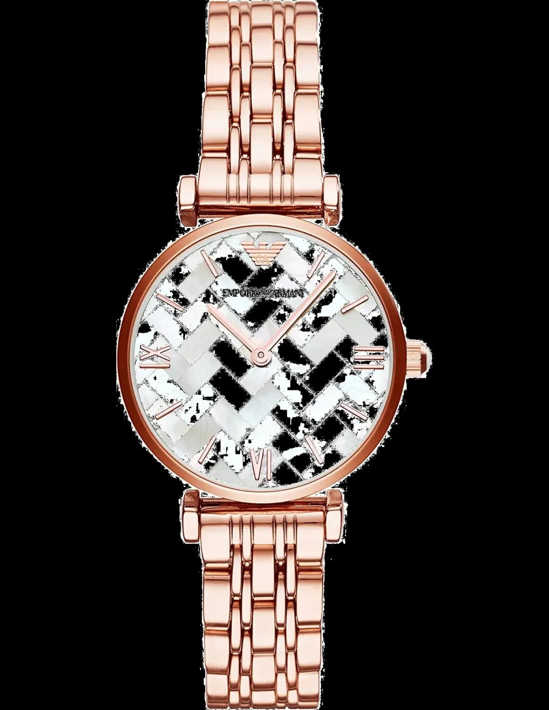 Montre Femme Emporio Armani AR11110 Gianni T-Bar en Acier et Cuir Noir