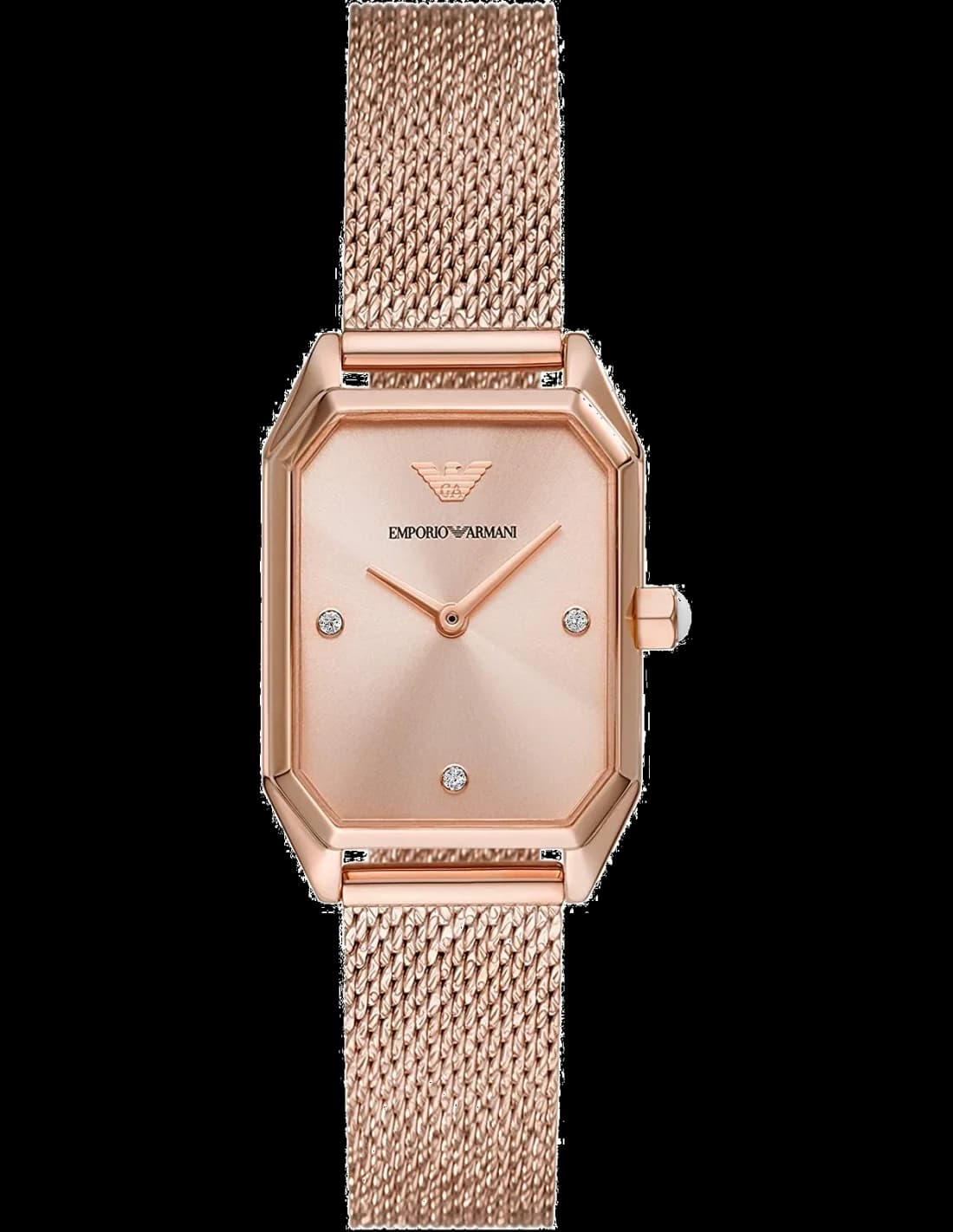 Montre Emporio Armani AR11347 Gioia à Boîtier Rectangulaire et Maille Milanaise