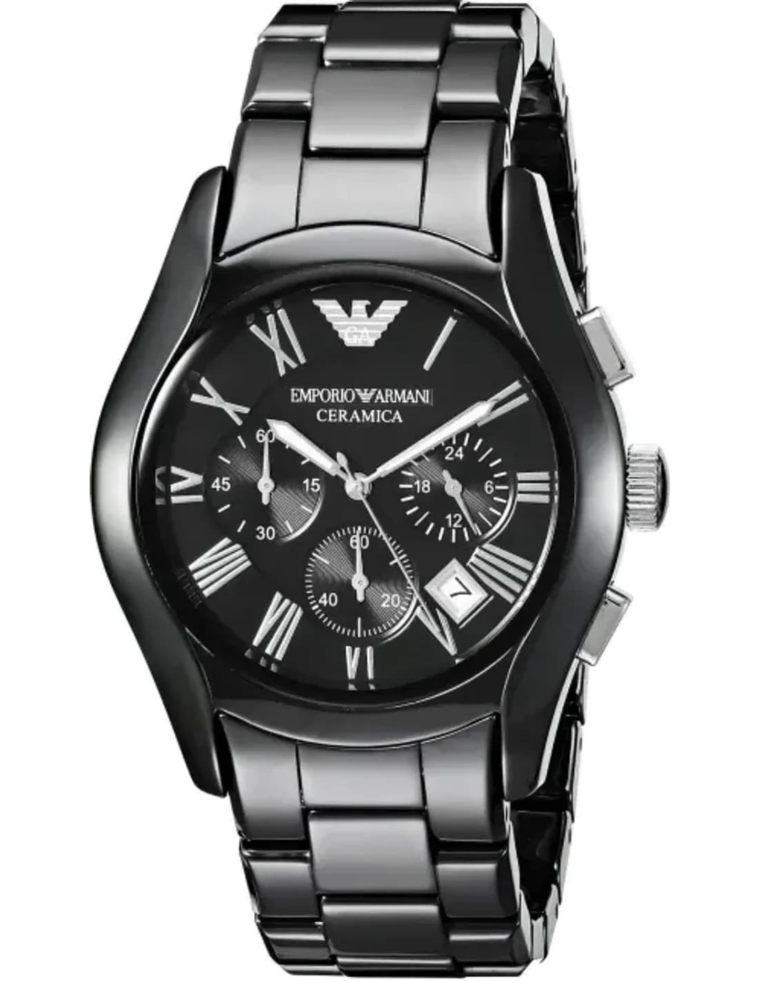 Montre Emporio Armani AR1400 en Céramique Noire avec Chronographe