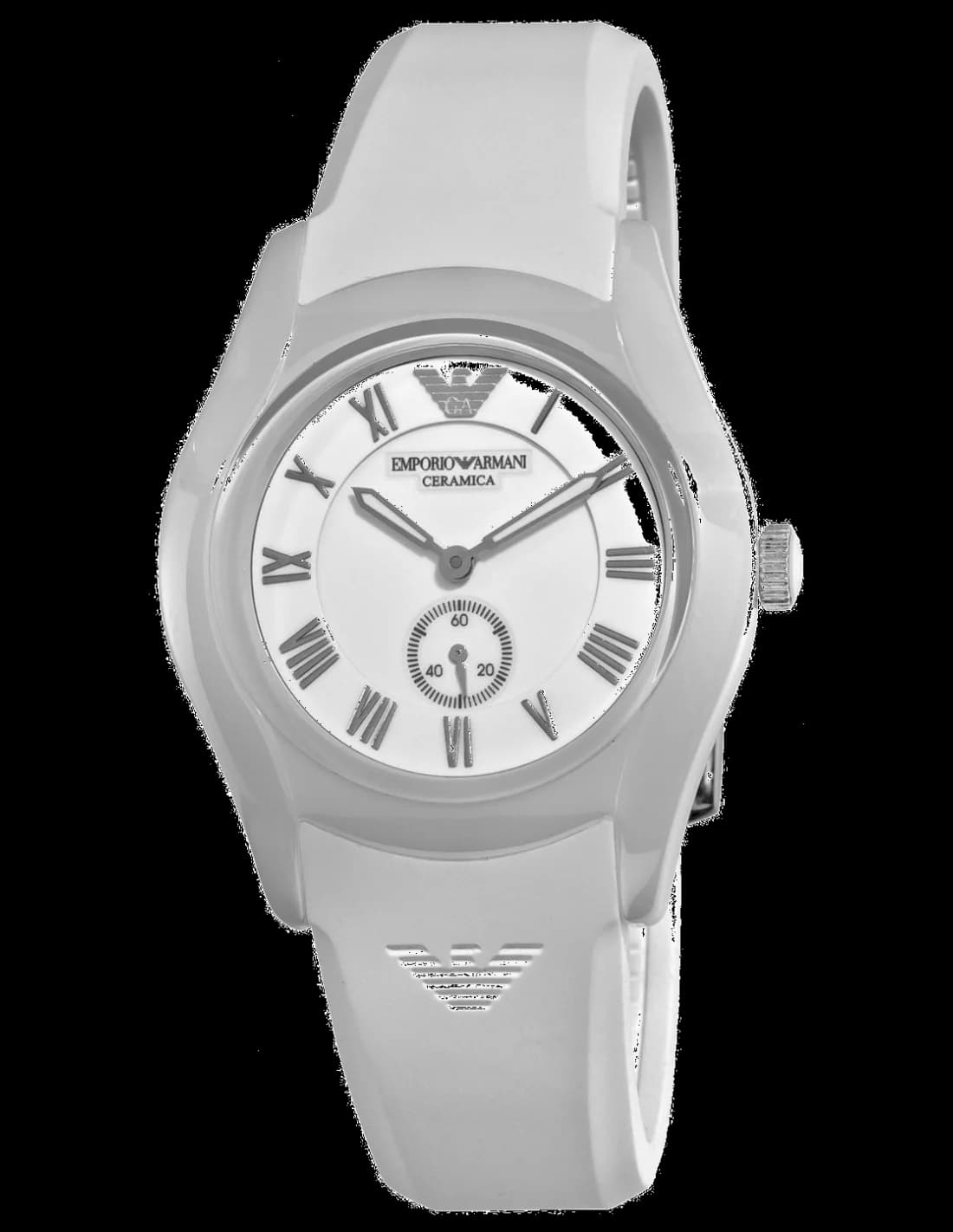 Montre Emporio Armani AR1433 Céramique et Silicone Blanc