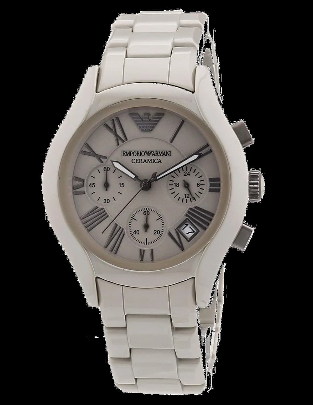 Montre Emporio Armani AR1460 en Céramique Noire avec Chronographe