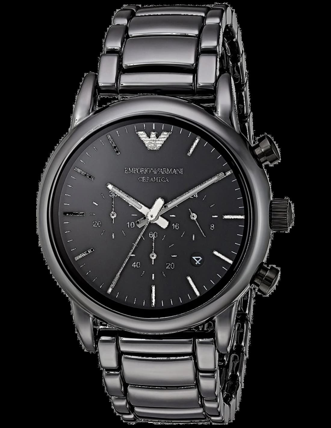 Montre Emporio Armani AR1507 en Céramique Noire avec Dateur