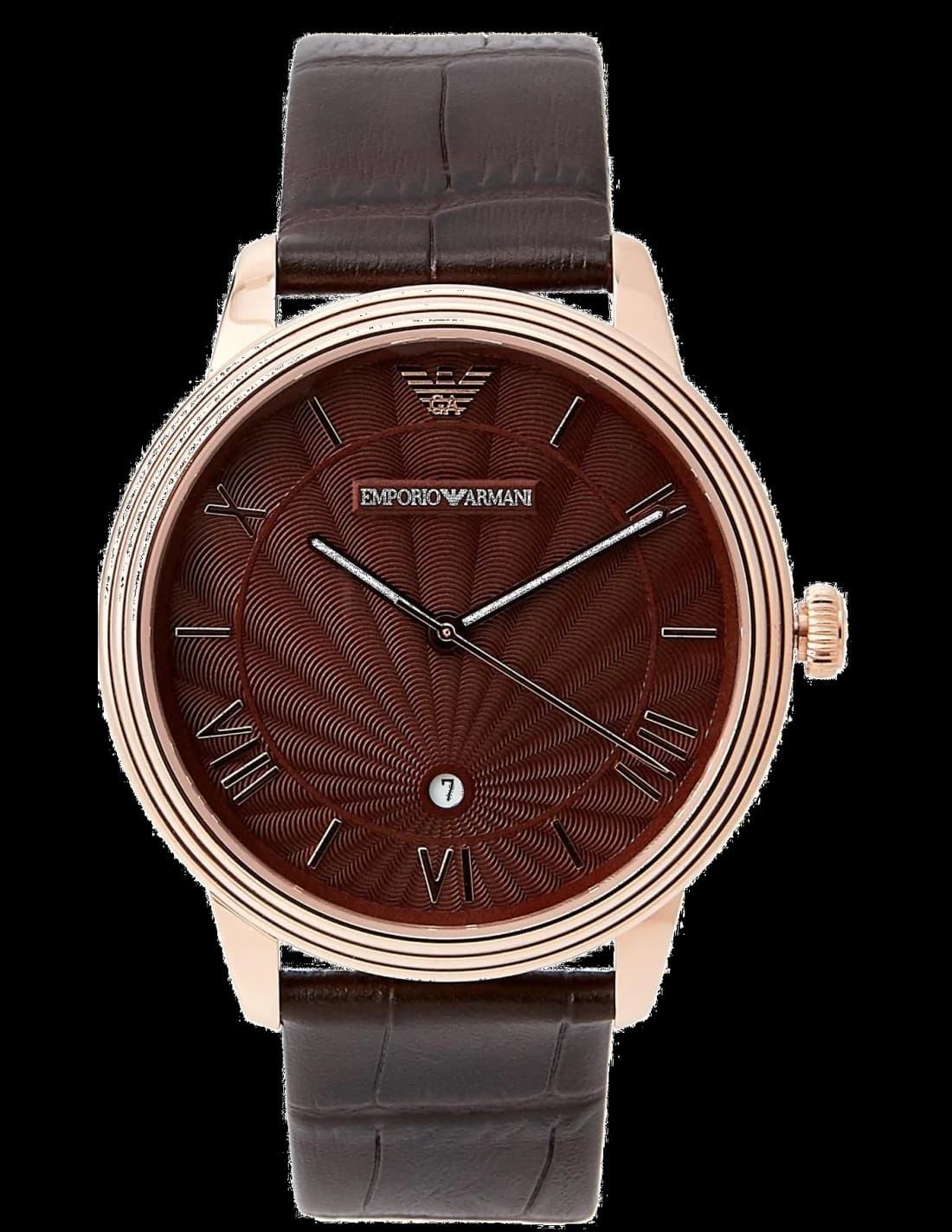 Montre Homme Emporio Armani AR1613 Bracelet Cuir Noir Cadran Noir