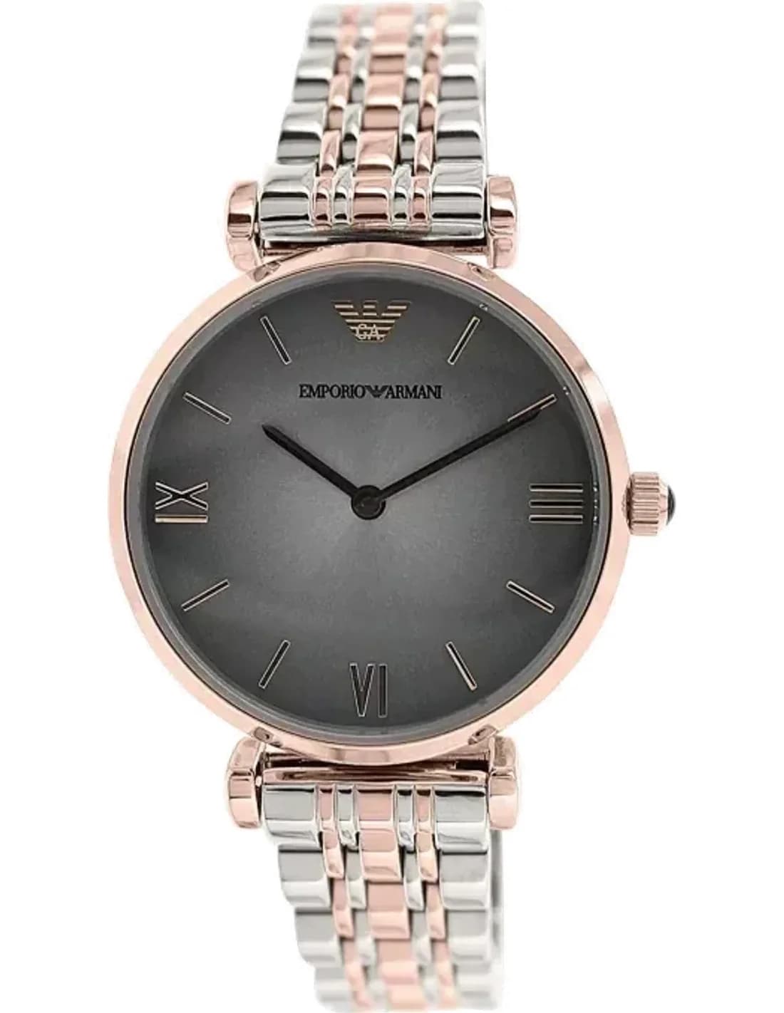 Montre Femme Emporio Armani AR1725 en Acier Bicolore Argent et Or Rose