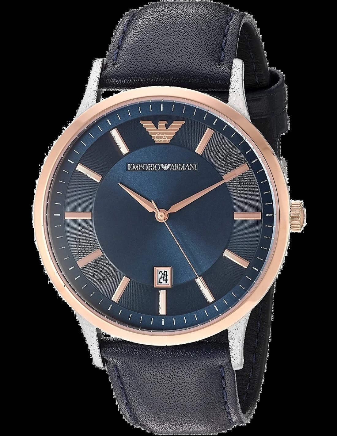 Montre Emporio Armani Renato AR2506 Bracelet cuir bleu