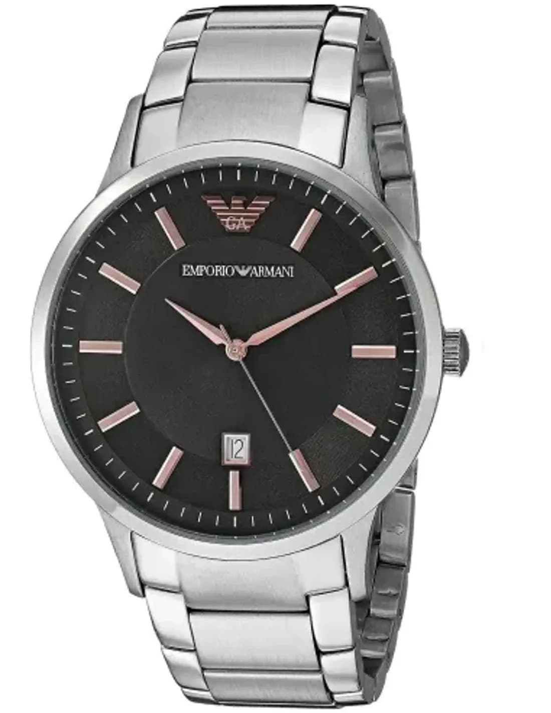 Montre Homme Emporio Armani Renato AR2514 cadran noir marqueurs or rose