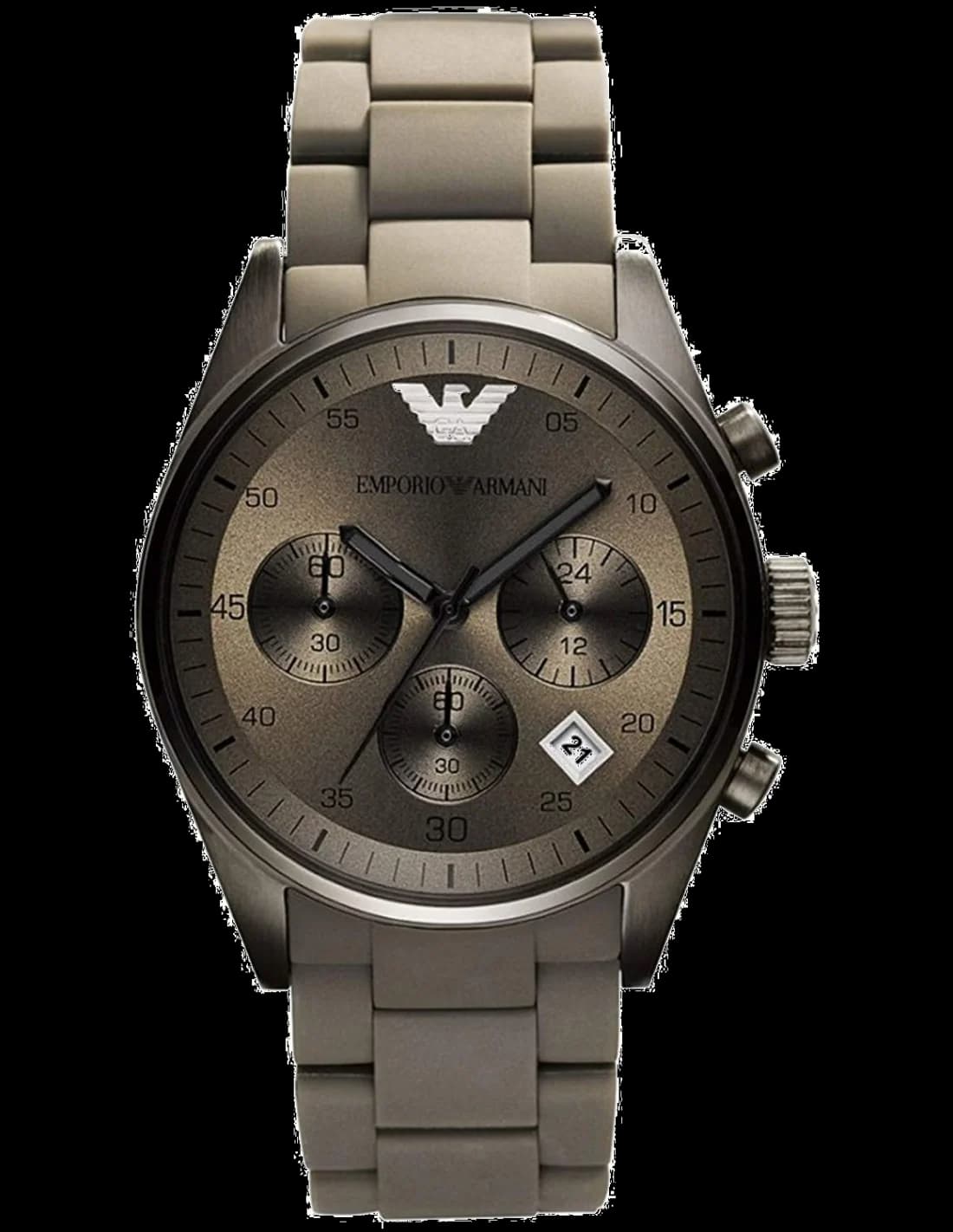 Montre Emporio Armani AR5950 Sportivo Chronographe Acier et Silicone Noir