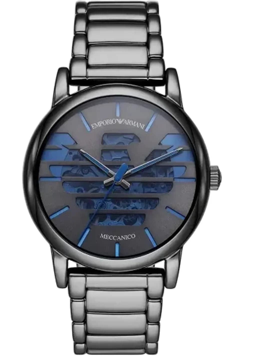 Montre Emporio Armani AR60029 Mécanique à Cadran Squelette Bleu