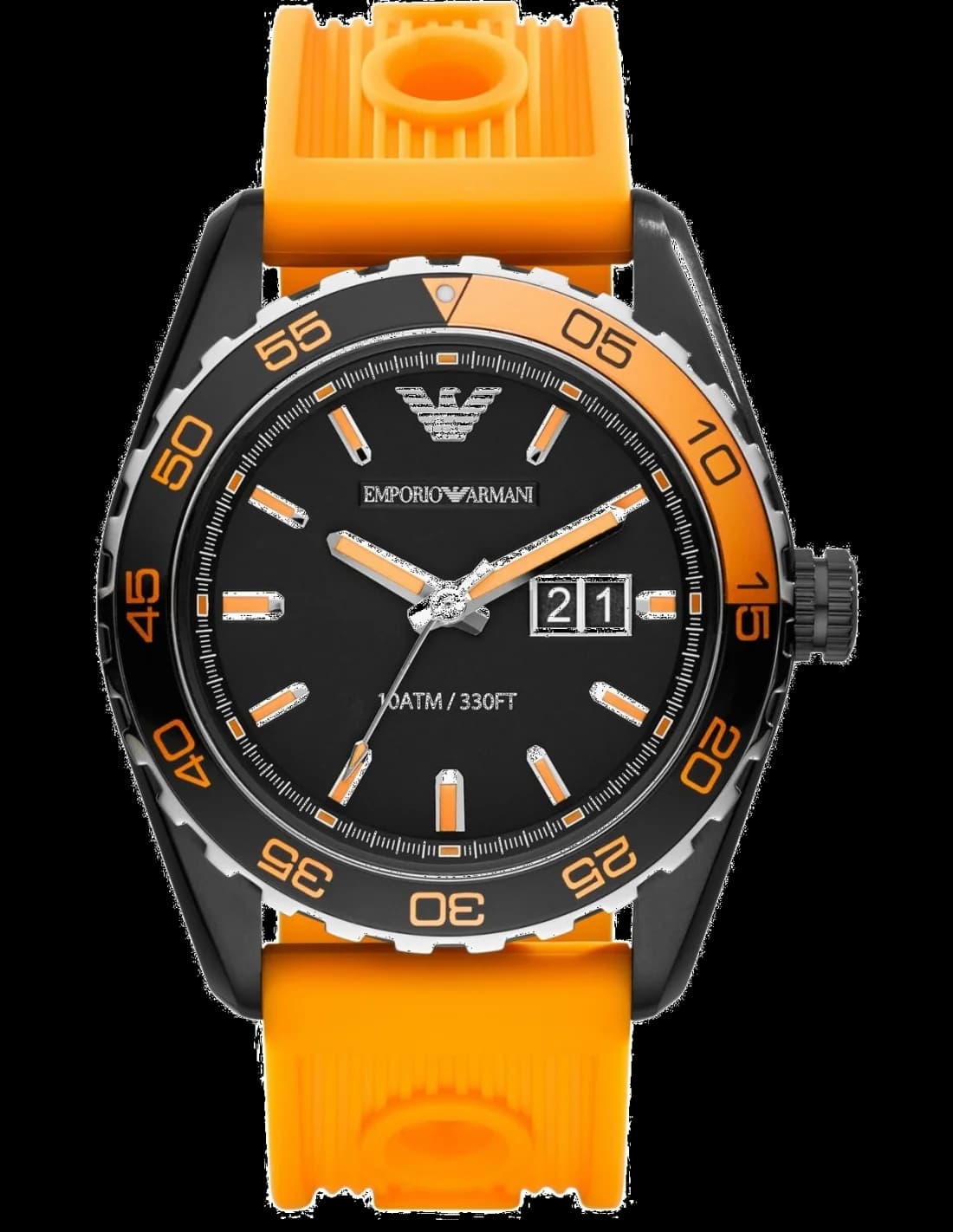 Montre Homme Emporio Armani Sportivo AR6046 Bracelet orange en silicone