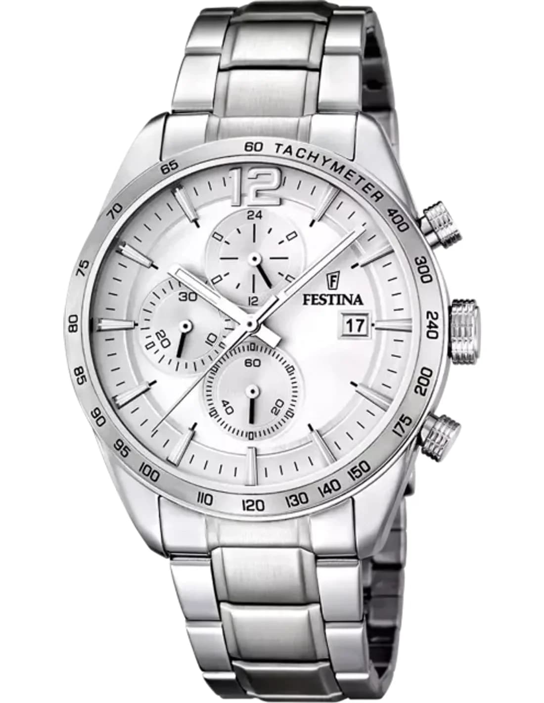 Montre pour homme Festina F16759/1 en acier argenté avec cadran multifonctions