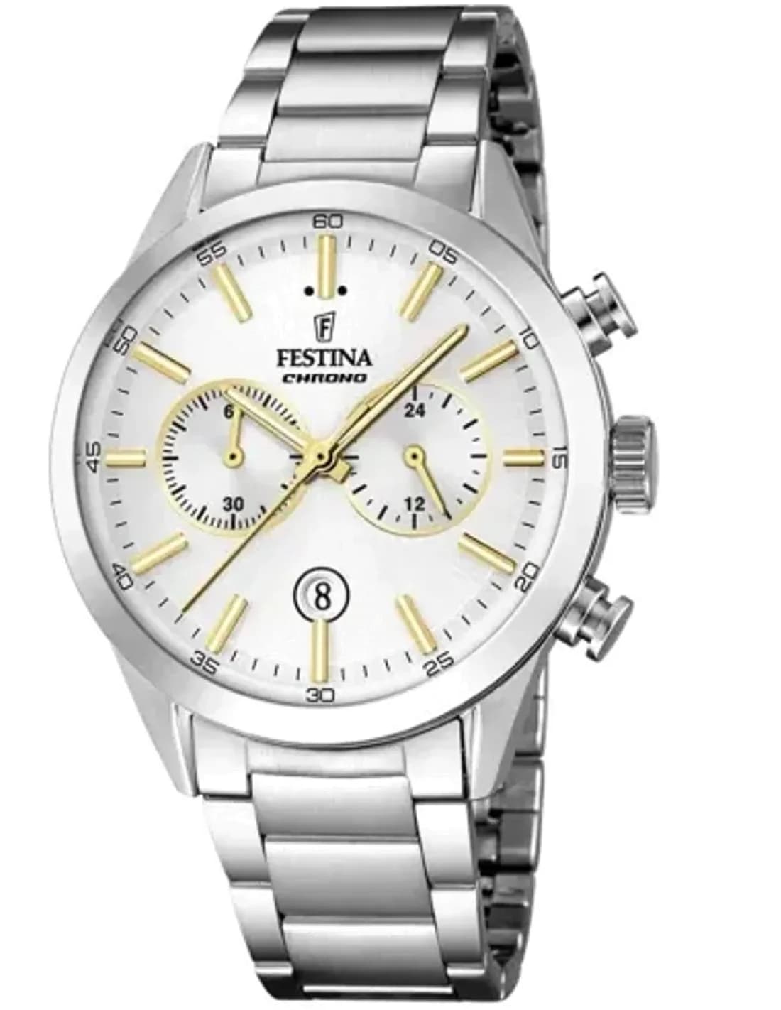 Montre Festina F16826/D en acier argenté avec bracelet à boucle déployante