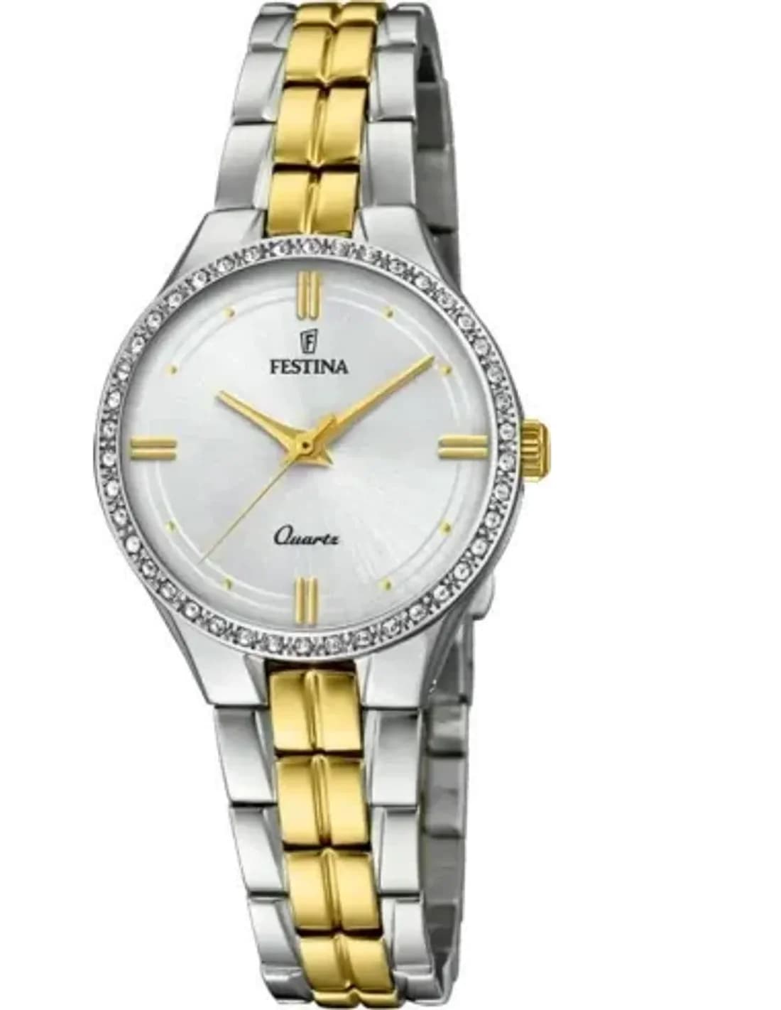 Montre Festina F20219/1 en Acier Argenté avec Bracelet Maille Milanaise