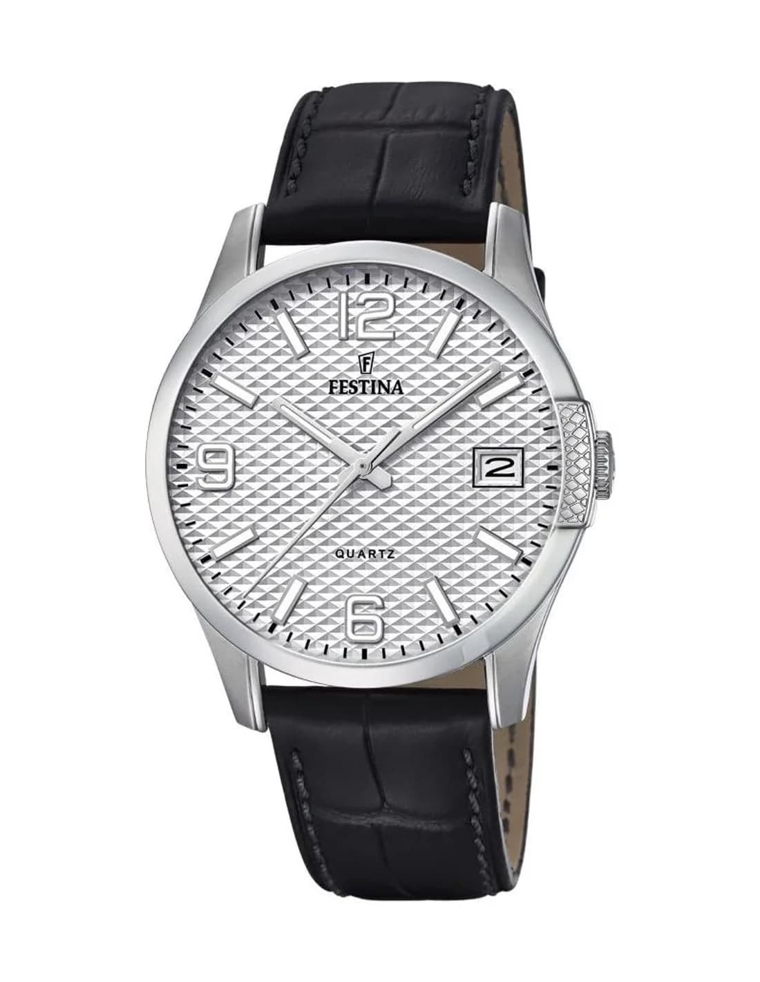 Festina F16982/1 Men's Watch with Black Dial and Leather Strap