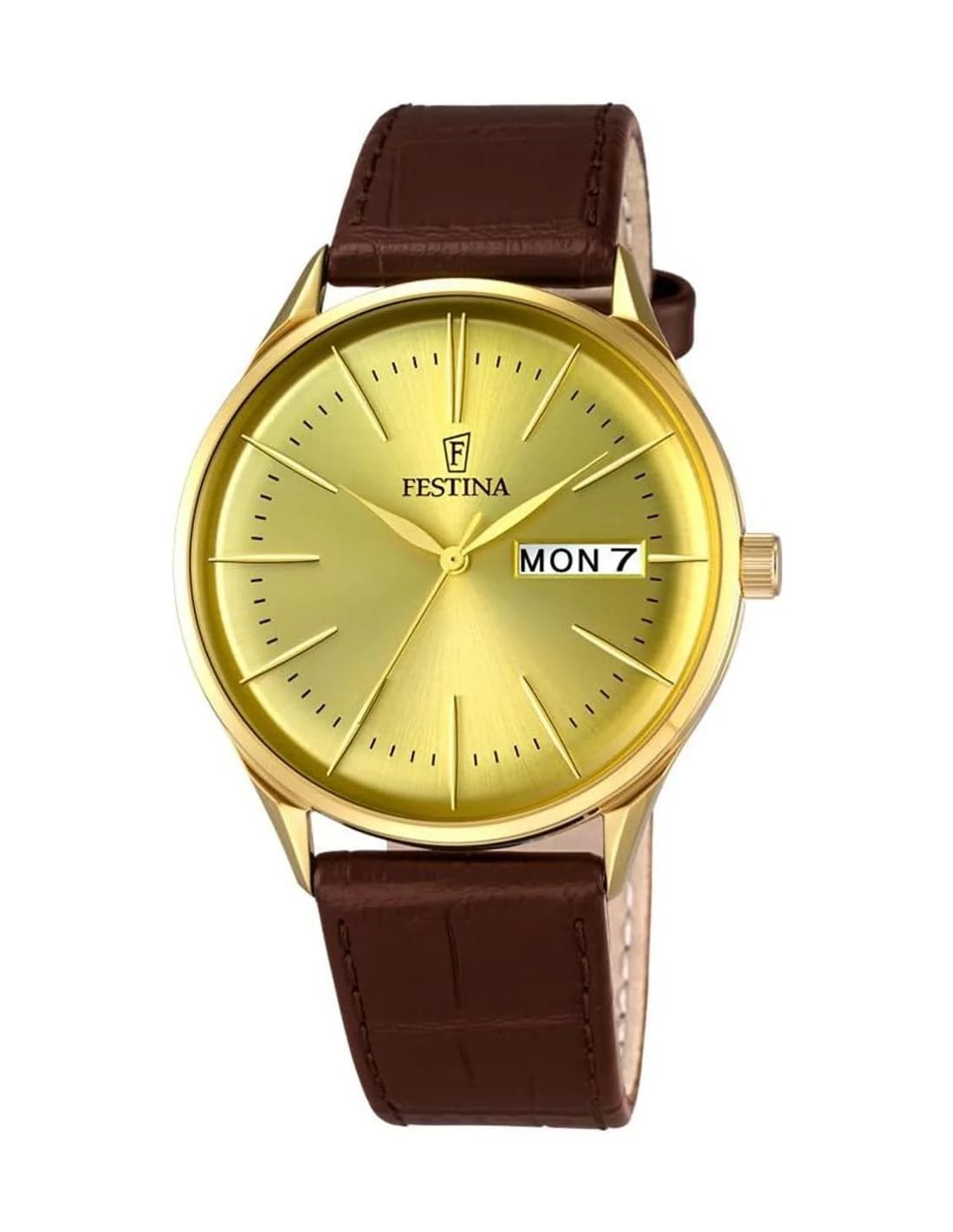 Festina F6838/2 Multifunction Brown Watch with Leather Strap