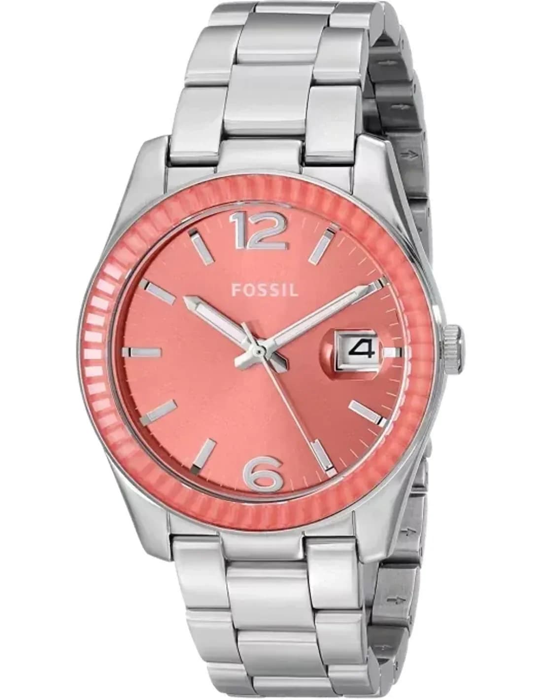 Women's Watch Fossil ES3729 Pink with Notched Bezel