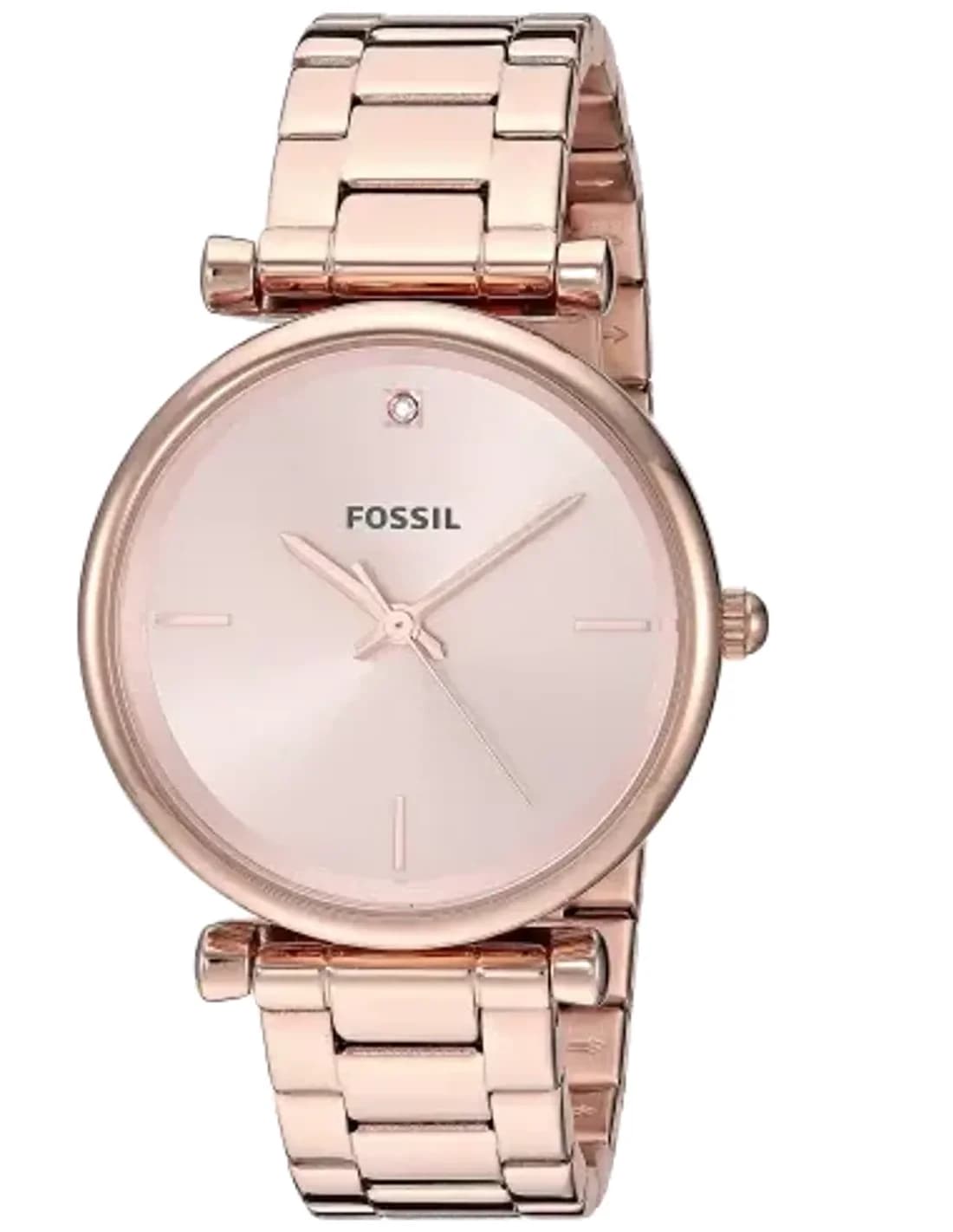 Fossil ES4441 Carlie Women's Watch with Leather Strap and T-Bar Attachments
