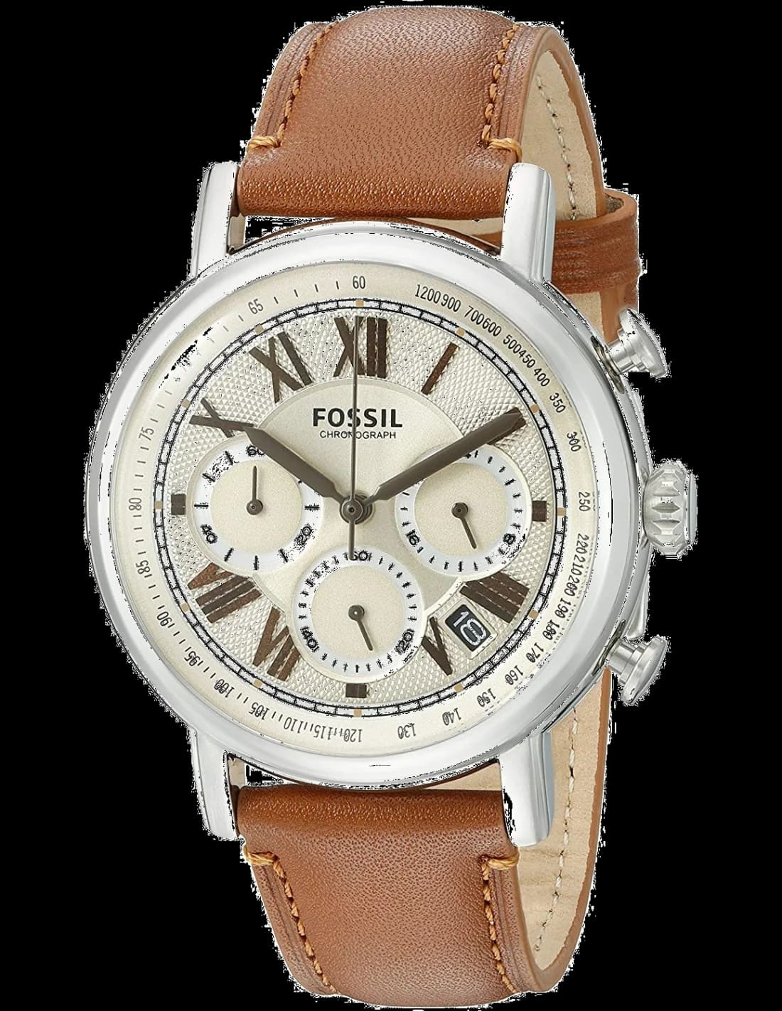 Montre Homme Fossil FS5117 bracelet cuir marron