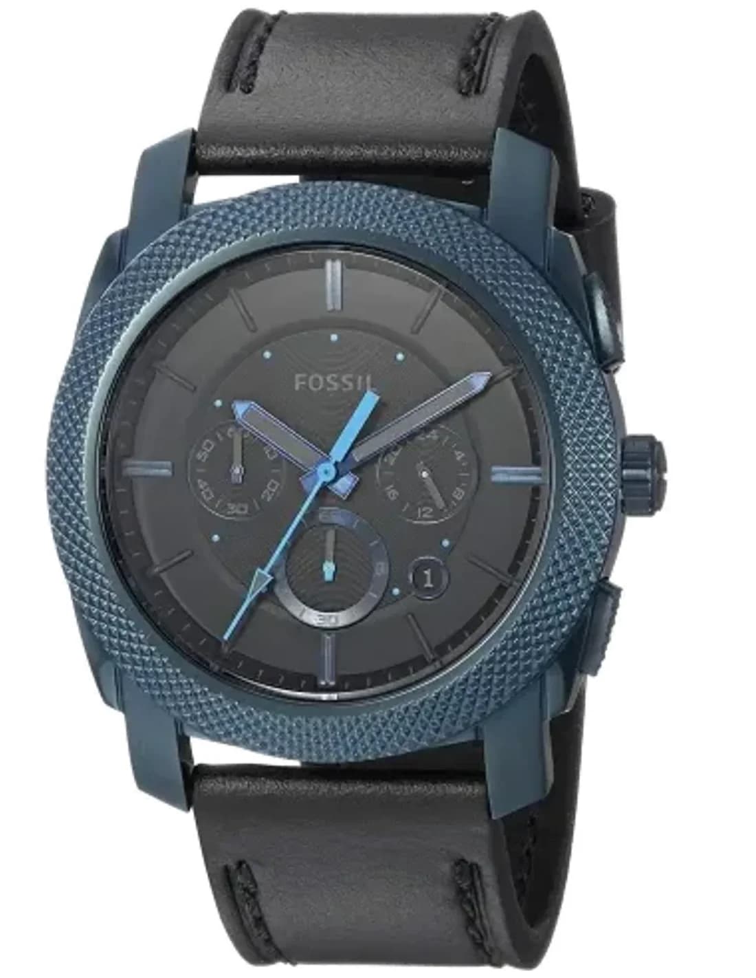 Men's Watch Fossil FS5361 Black Leather Strap