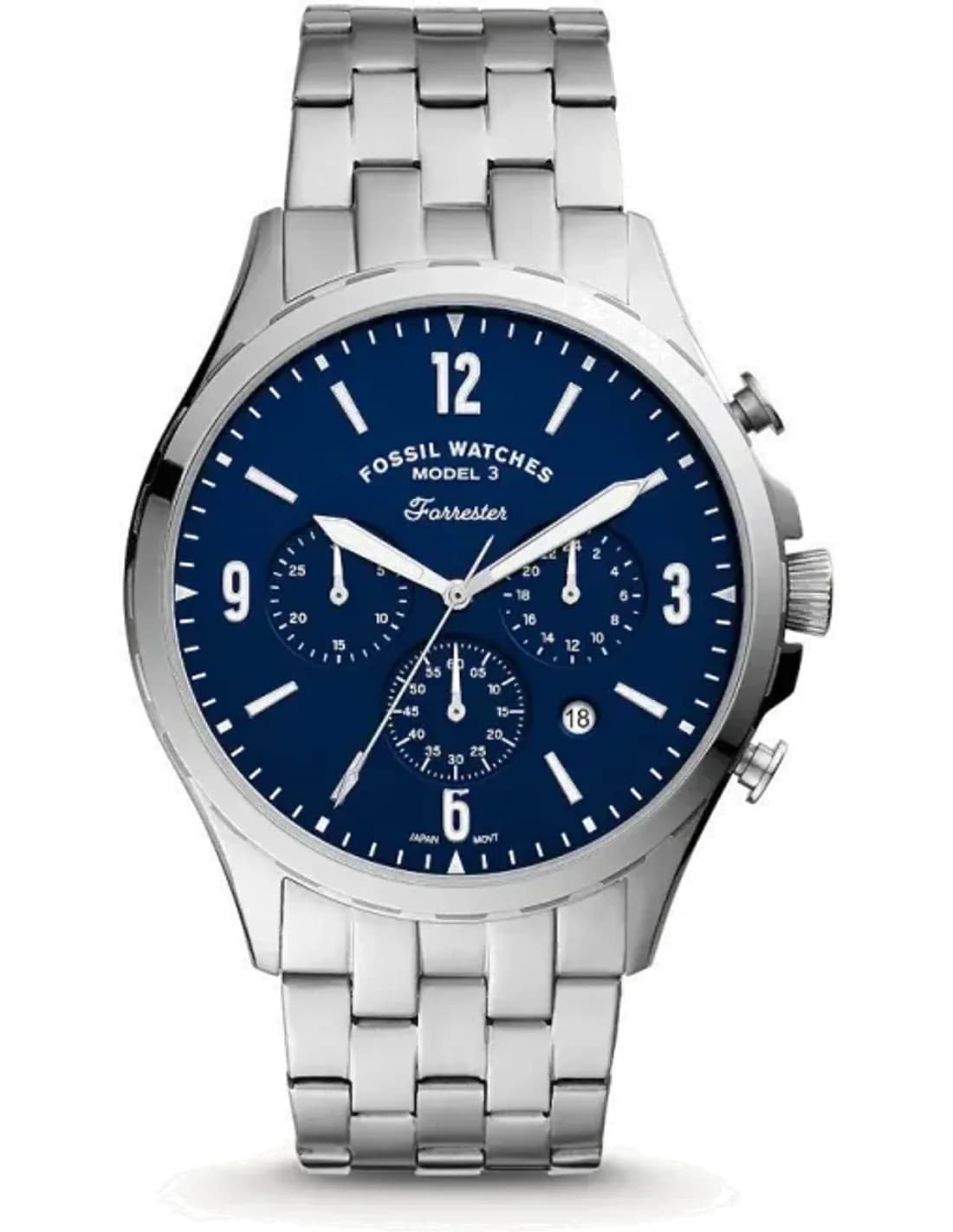Men's Watch Fossil FS5605 Silver Stainless Steel Chronograph
