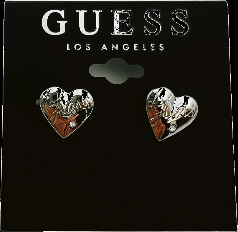 Boucles d'oreilles Guess coeur serti d'une pierre de zircon