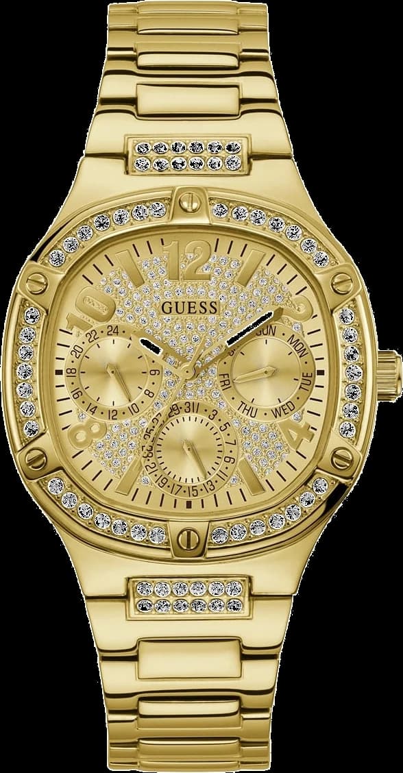 Guess Duchess GW0558L2 multifunction watch in yellow gold-plated steel