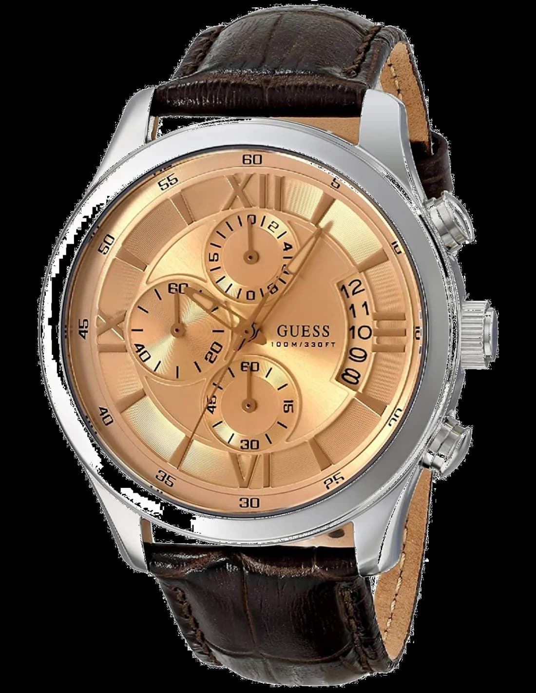 Montre Homme Guess Iconic W0192G1 Bracelet Cuir Marron