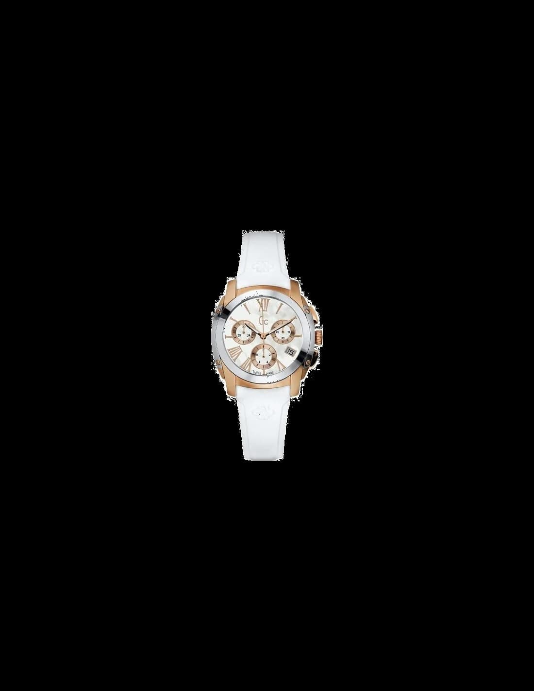 Montre Femme Guess Collection GC A57002M1 Bracelet silicone blanc