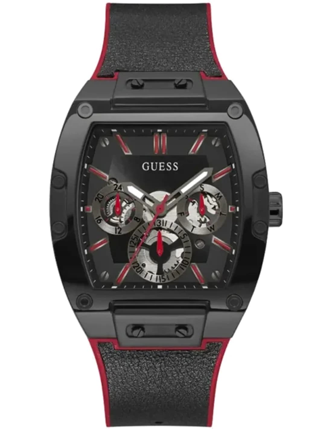 Montre Guess Phoenix GW0202G7 bracelet cuir noir homme