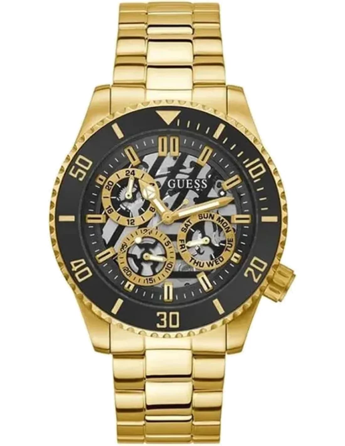 Montre Guess Axle GW0488G2 Multifonction en acier doré