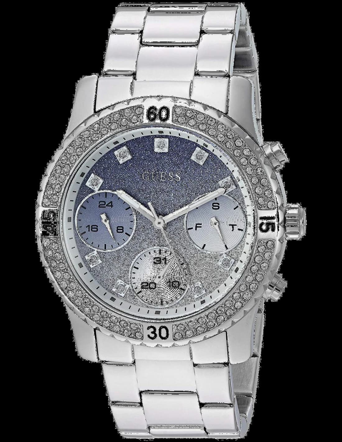 Guess W0774L6 Stainless Steel Watch with Crystal Powder Dial