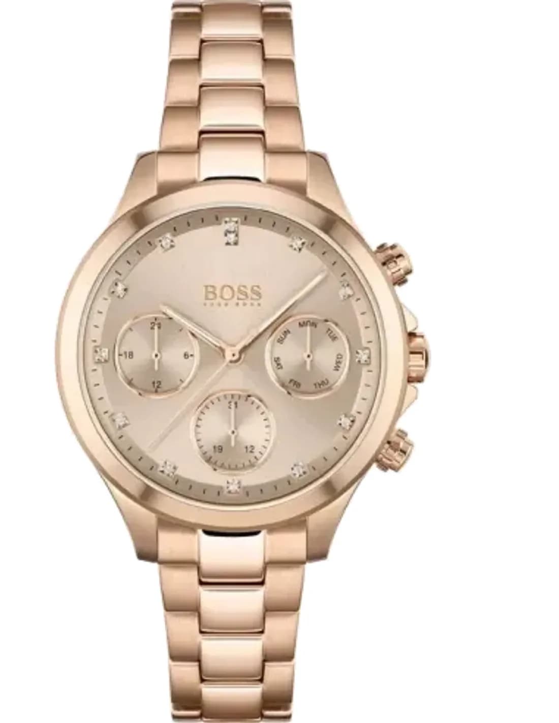 Hugo Boss 1502592 Rose Gold Stainless Steel and Swarovski Crystals Watch
