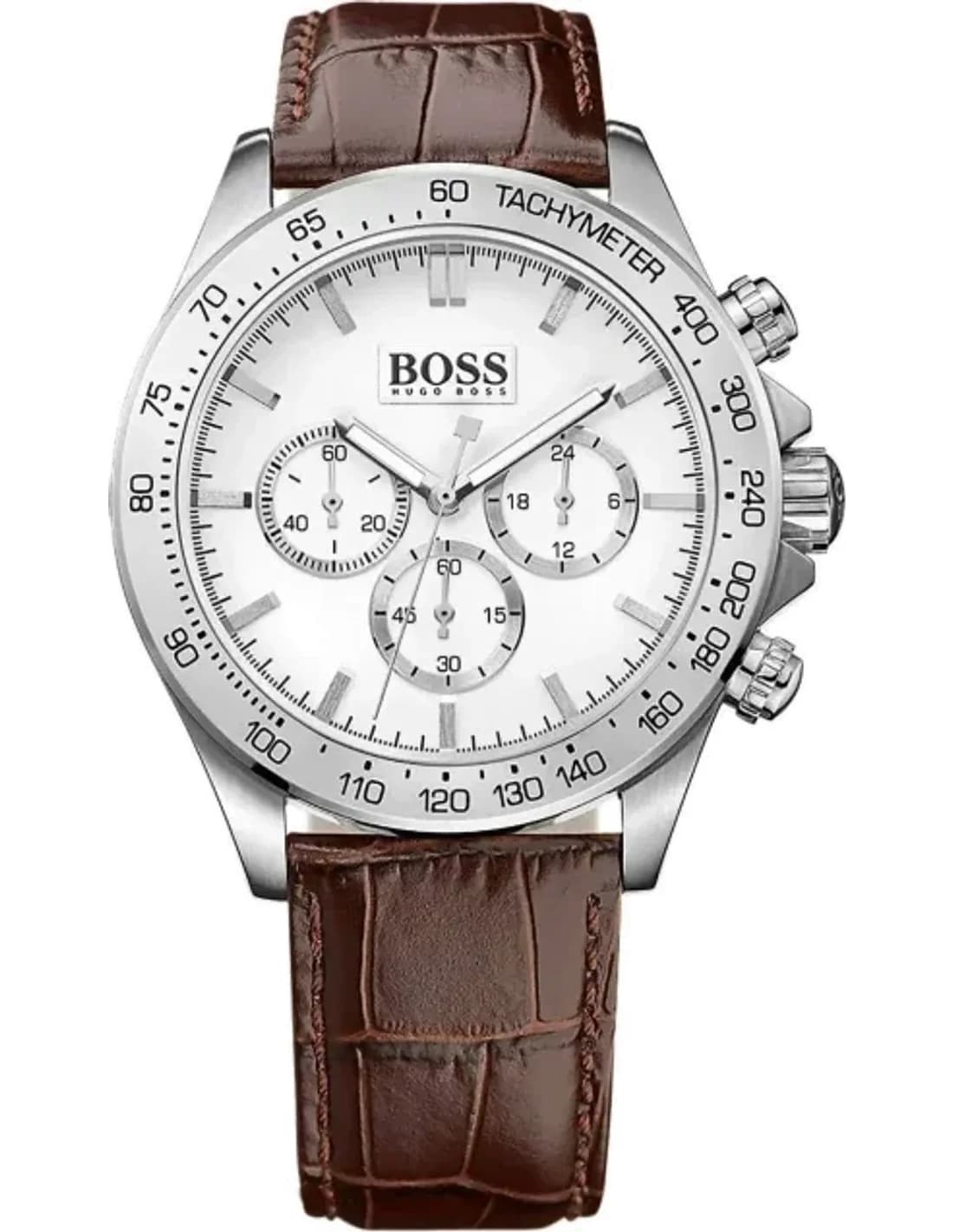 Hugo Boss 1513175 Men's Chronograph Sport Watch with Brown Leather Strap