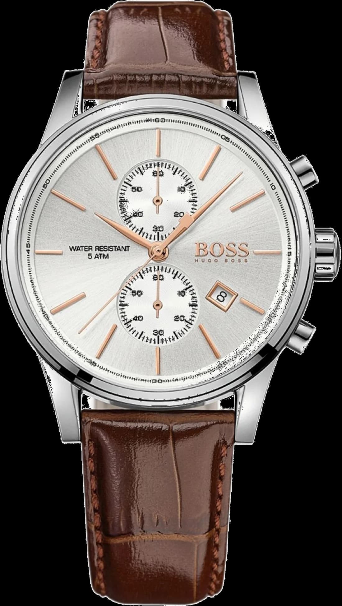 Montre Hugo Boss 1513280 Cadran Gris et Bracelet Cuir Marron
