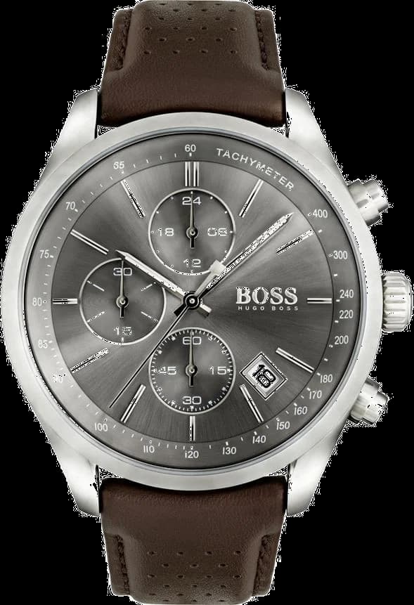 Hugo Boss 1513476 Men's Watch with Brown Leather Strap and Steel Case