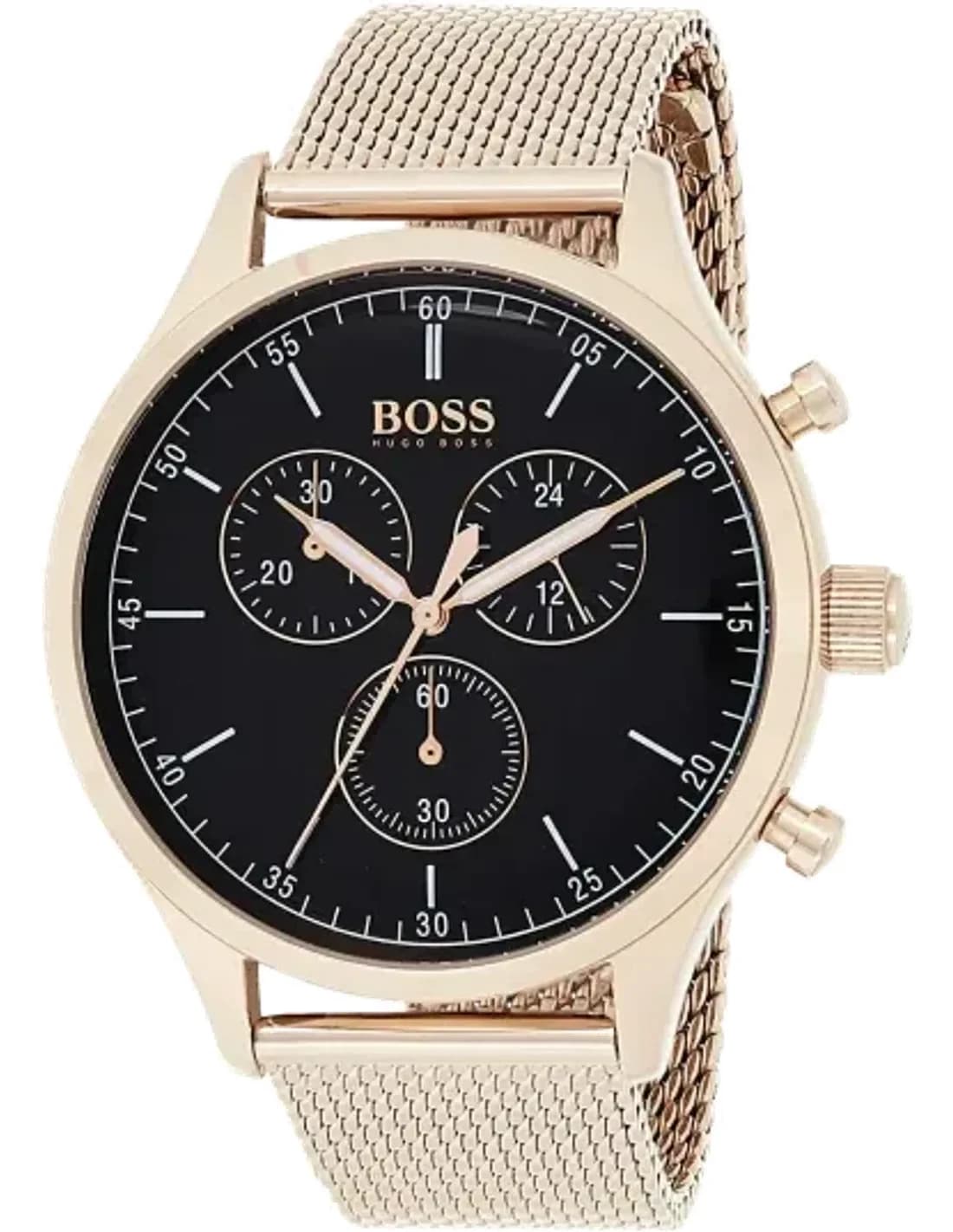 Montre Hugo Boss 1513548 en Acier Doré Rose et Maille Milanaise