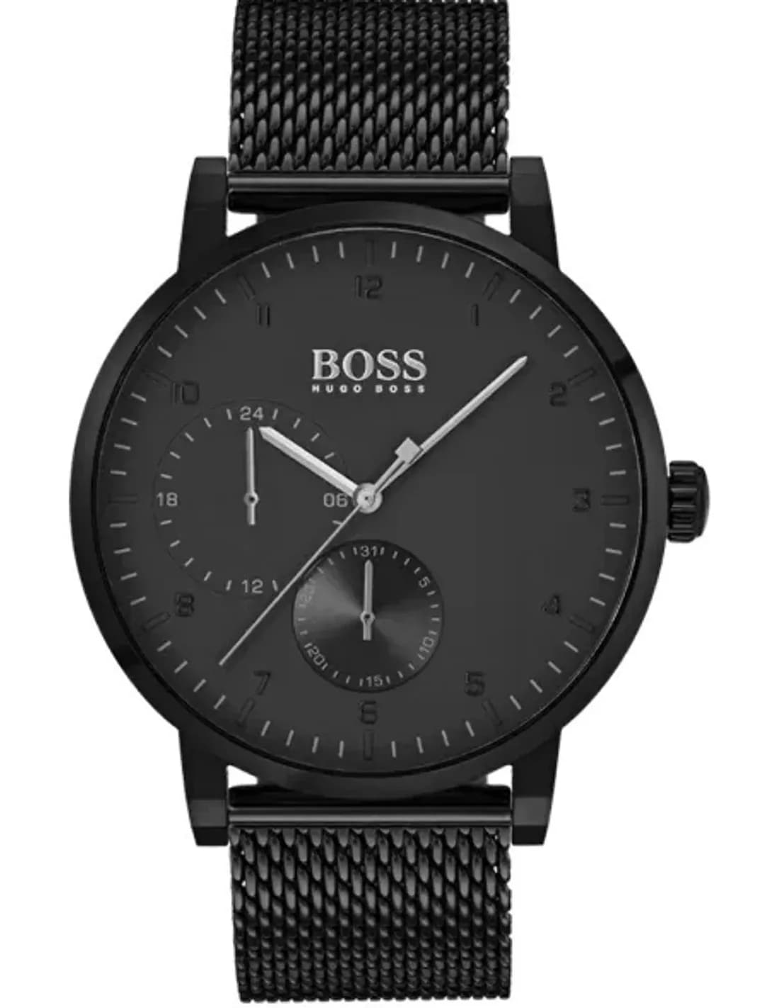 Montre Hugo Boss 1513636 Bracelet Maille Milanaise Noire