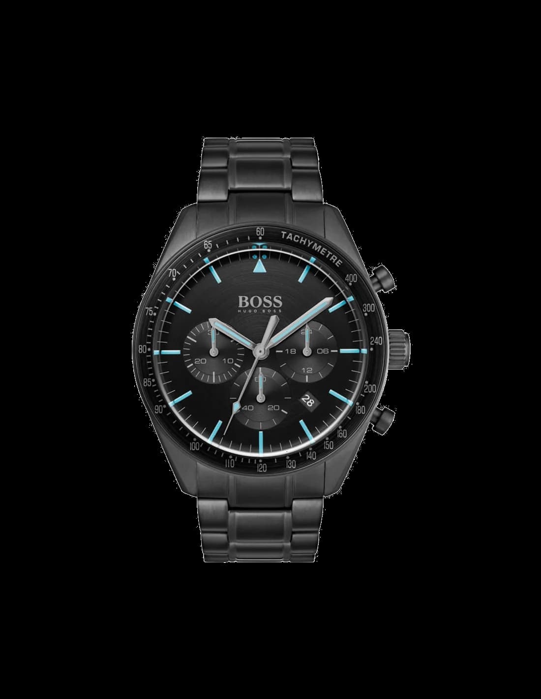 Montre Homme Hugo Boss Trophy Black 1513675 chronographe noir en acier inoxydable