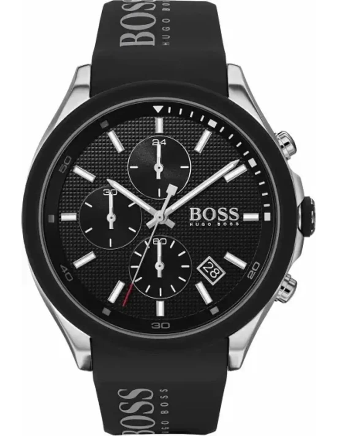 Montre Hugo Boss 1513716 Velocity Chronomètre Sport en Silicone Noir