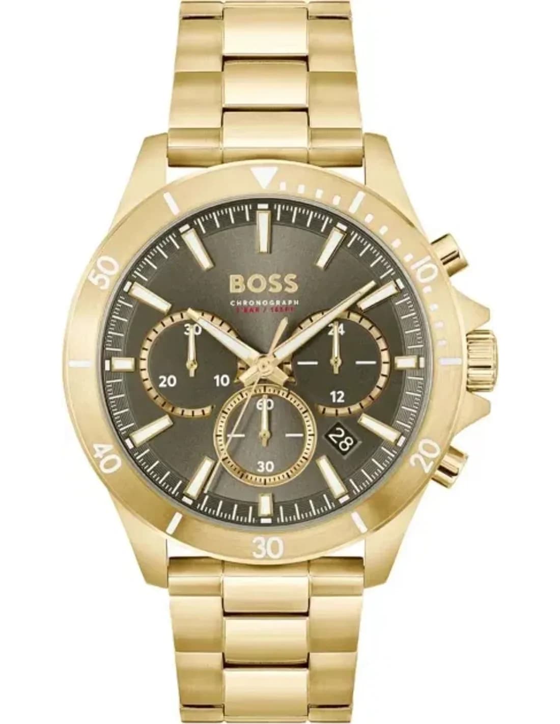Hugo Boss Troper 1514059 Men's Watch, gold-tone steel bracelet, multifunction dial