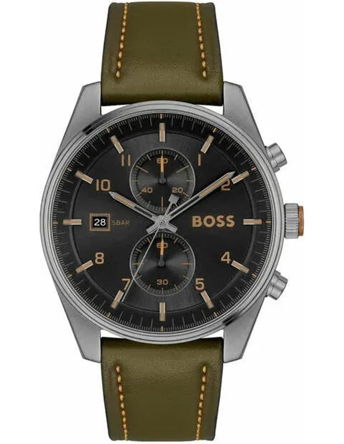 Hugo Boss 1514148 Skytraveller Chronograph in Stainless Steel and Khaki Leather Watch