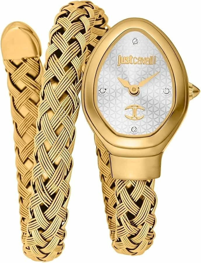 Montre Just Cavalli JC1L264M0025 en Acier Doré avec Cadran Argenté