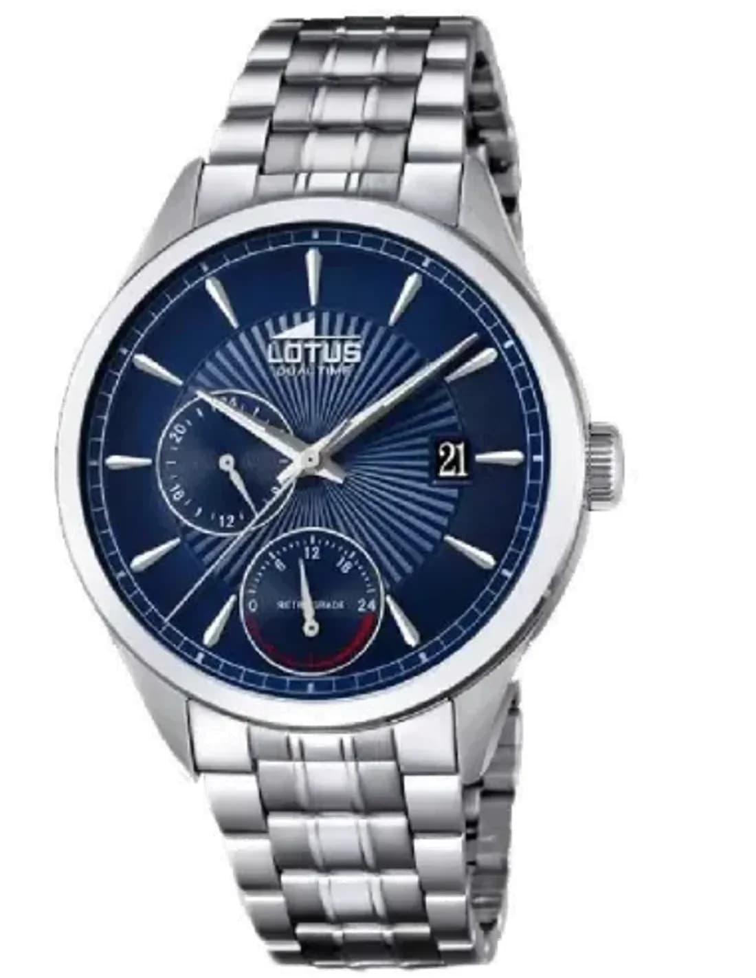 Montre Homme Lotus L18213/7 Chronographe avec Cadran Bleu et Bracelet Cuir