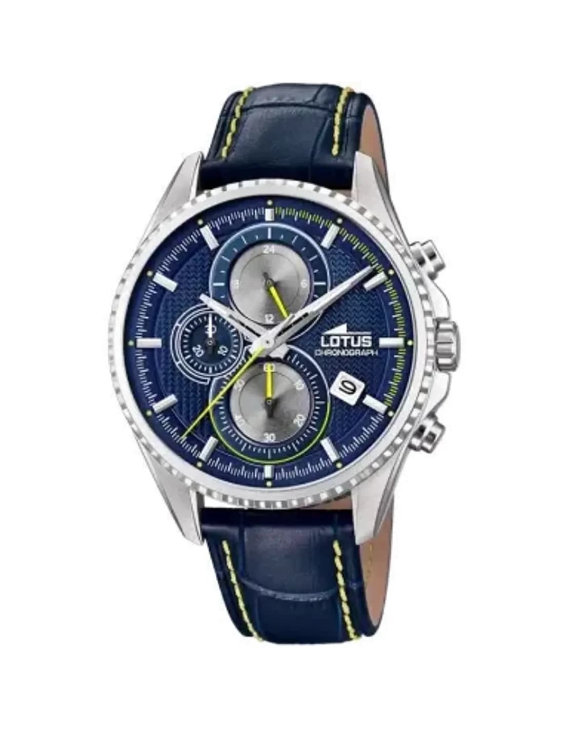 Montre Lotus L18527/3 Minimalist à Cadran Bleu et Bracelet Cuir Noir